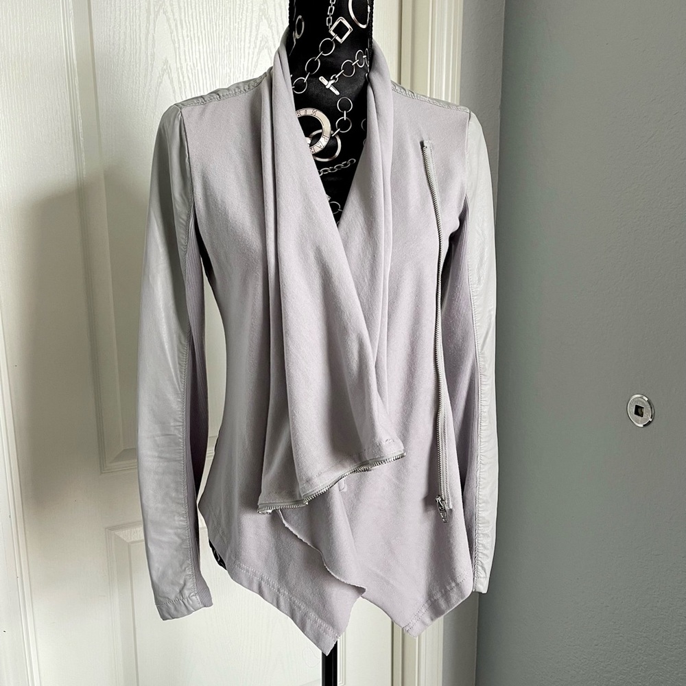 BlankNYC drape vegan zipper jacket